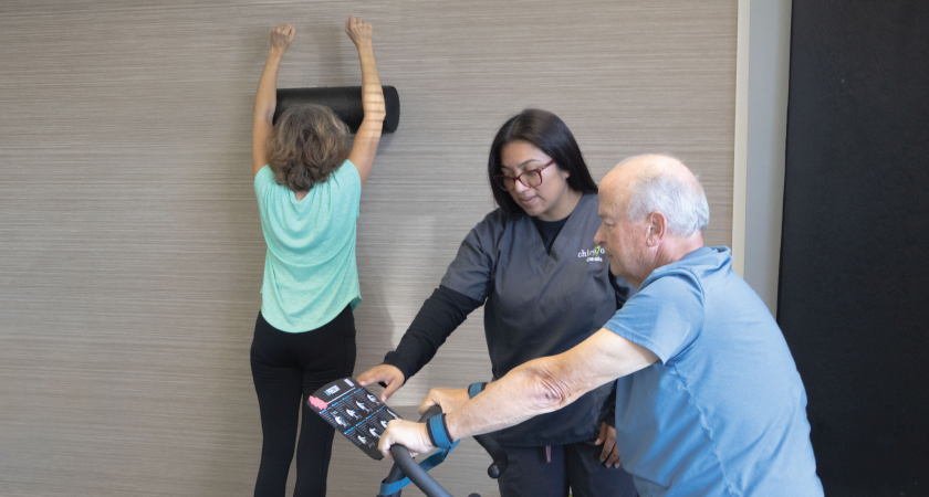 Senior citizens exercising Chiro One clinic