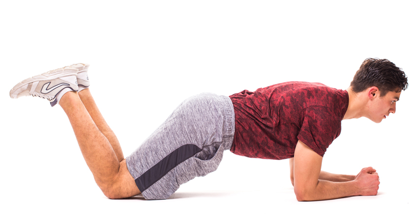 Modified plank exercise for core stability and spinal health